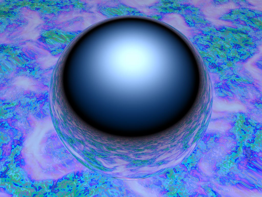 abstract sphere in colorful space