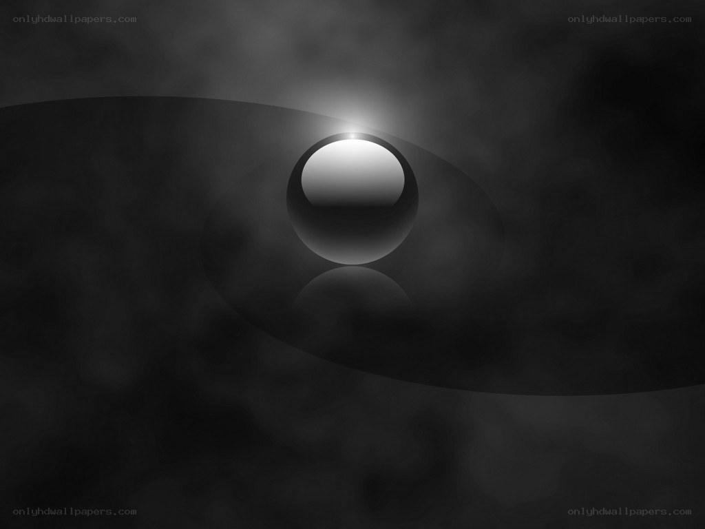 abstract sphere in dark space