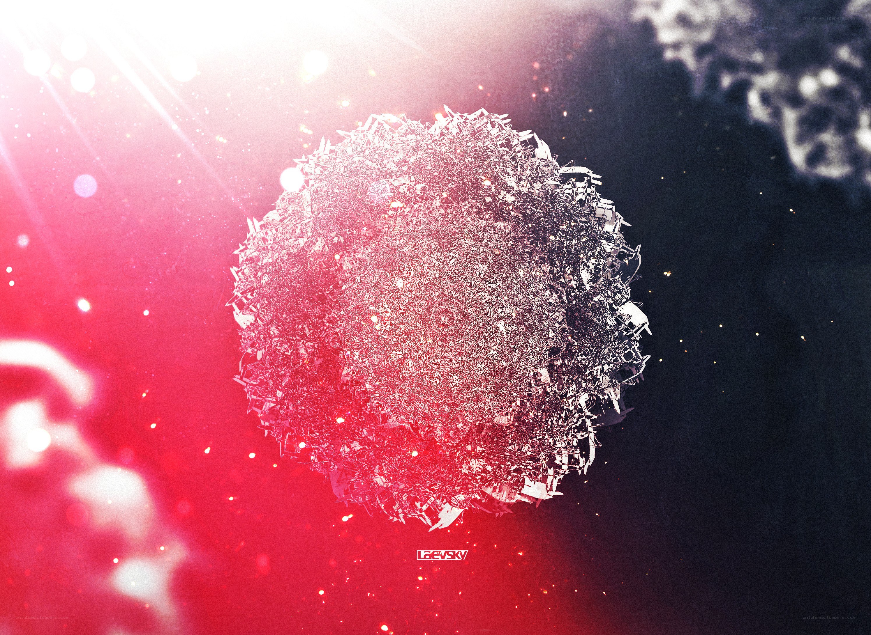 abstract sphere in space