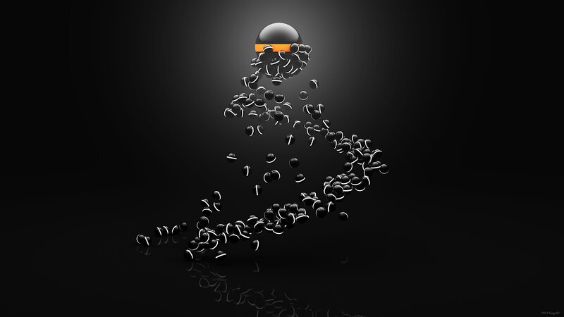 abstract sphere particles