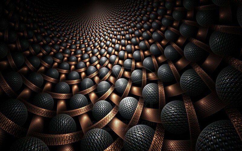 abstract sphere tunnel