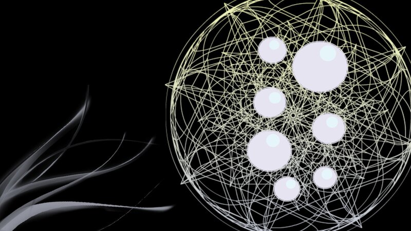 Abstract Sphere with Bubbles — Black