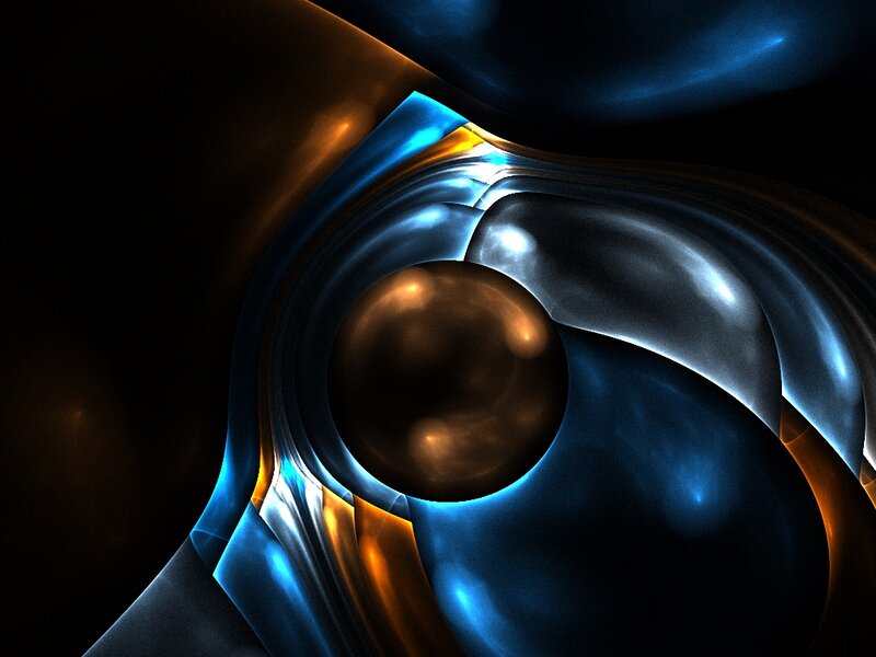 Abstract Sphere with Light Waves