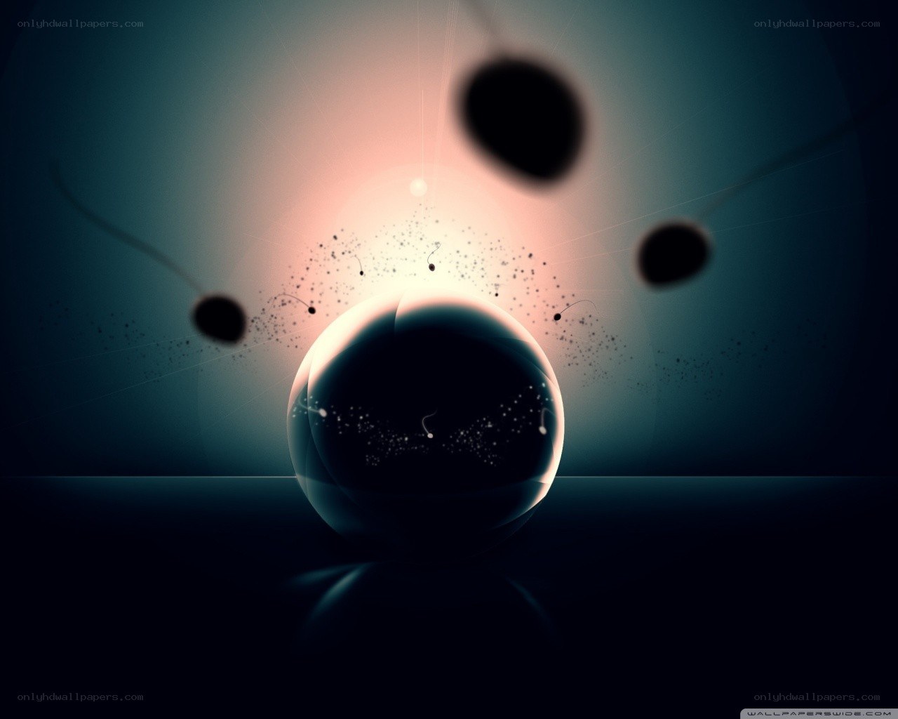 Abstract sphere with particles