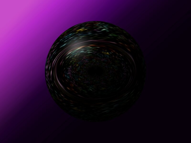 abstract sphere with purple background