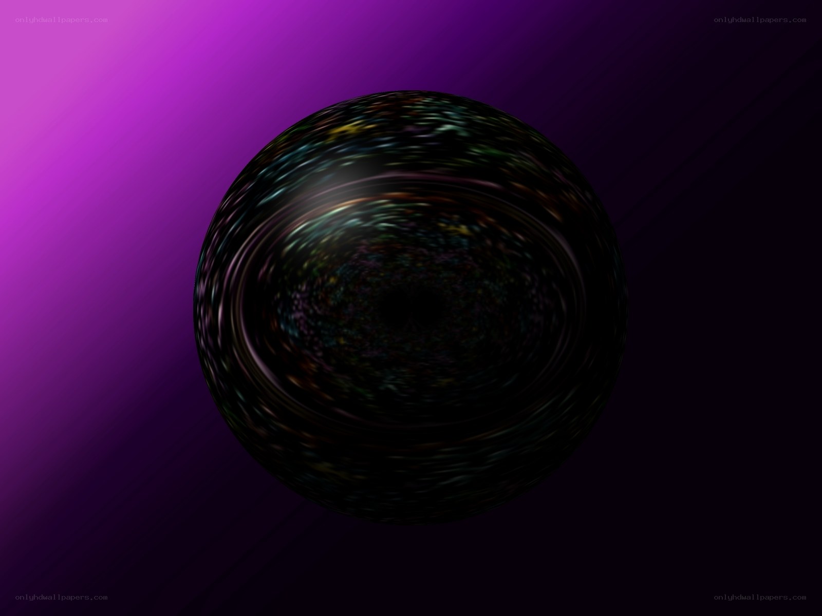 abstract sphere with purple background