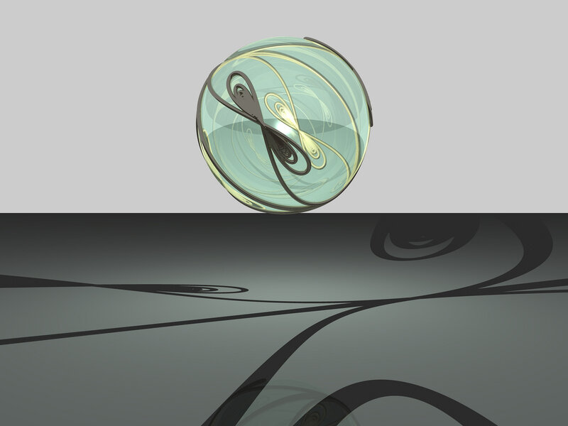 abstract sphere with swirling patterns