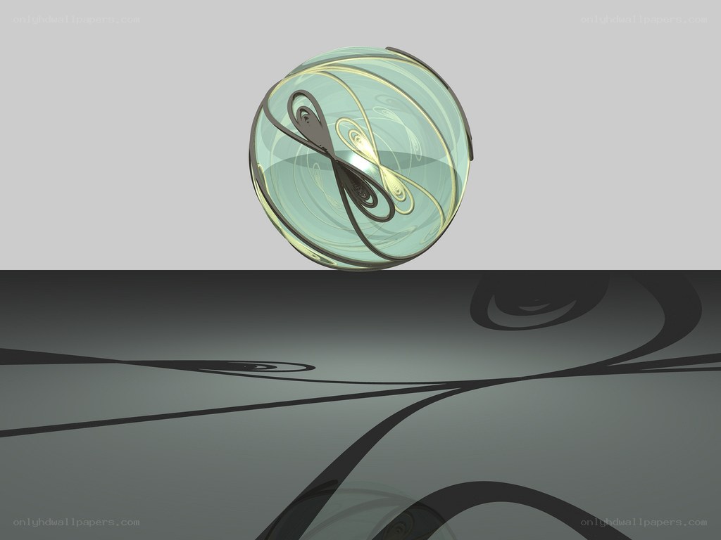 abstract sphere with swirling patterns