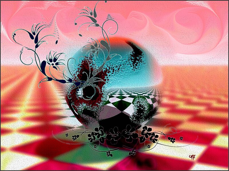 Abstract Sphere with Vines