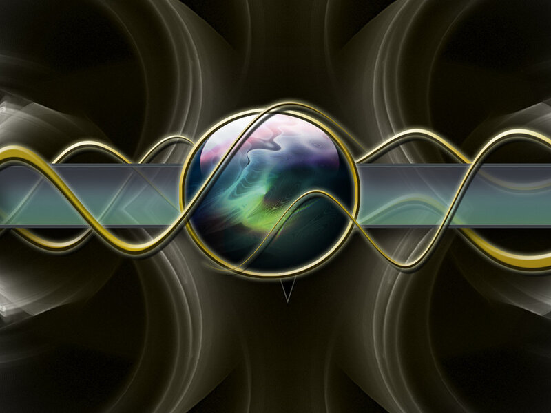Abstract Sphere with Waves
