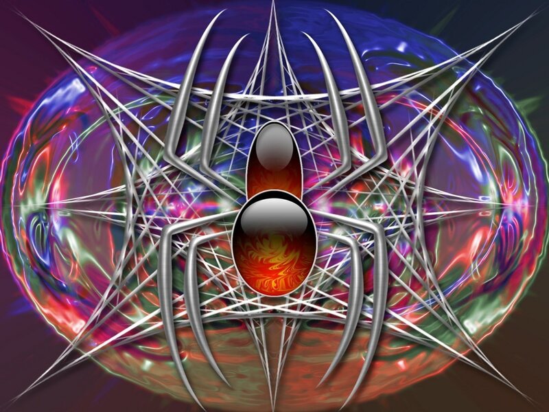 abstract spider web design