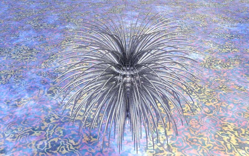 Abstract spiky fractal structure