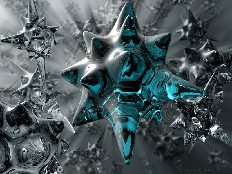 Abstract spiky star shapes