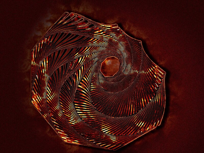 abstract spiral art piece