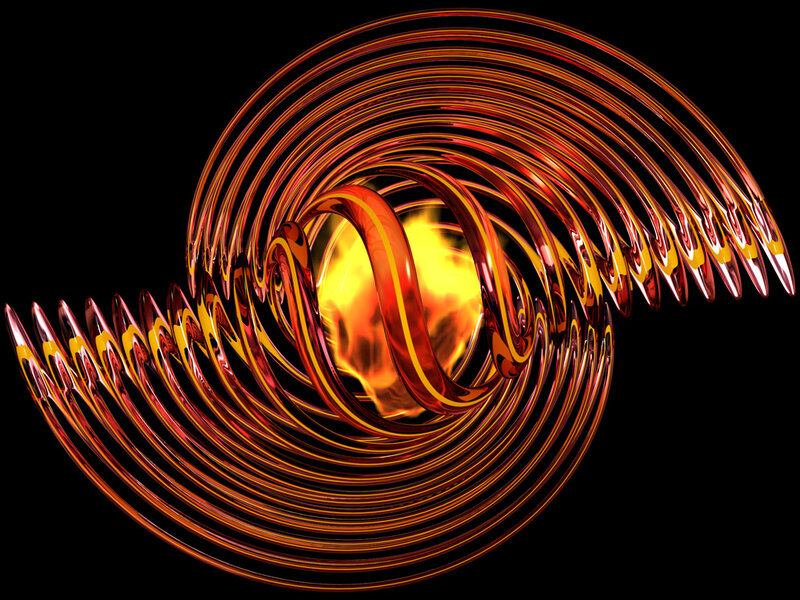 Abstract spiral energy design