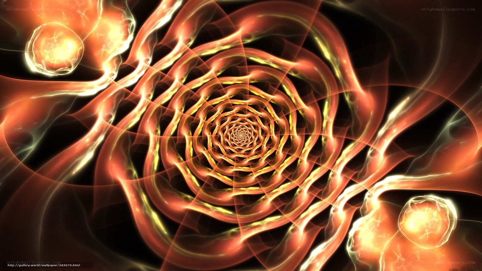 Abstract spiral energy tunnel