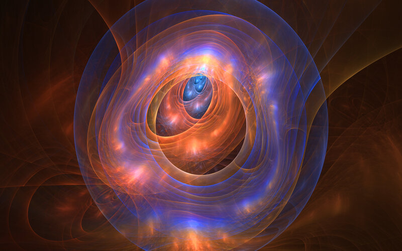 Abstract spiral energy vortex