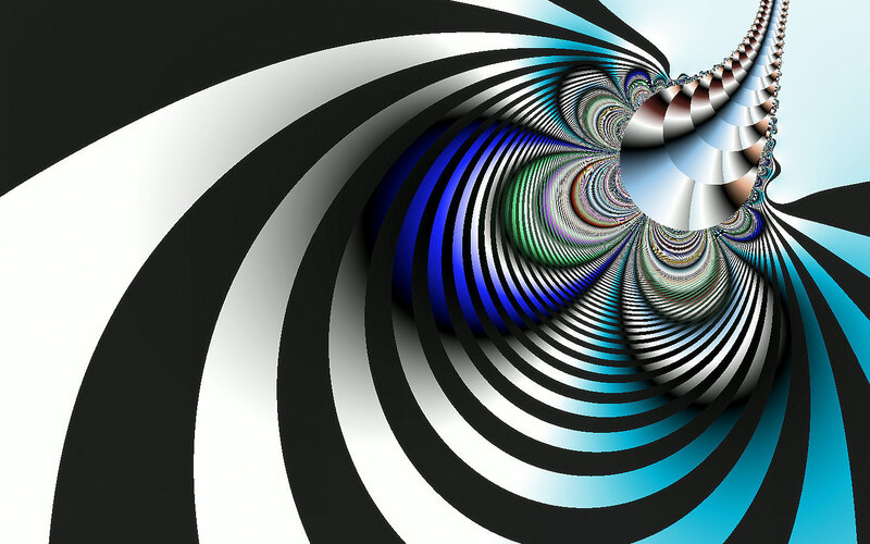Abstract spiral fractal art
