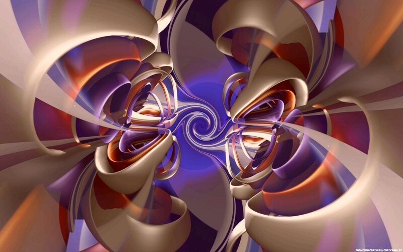 Abstract spiral fractal art