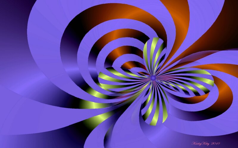 Abstract spiral fractal art