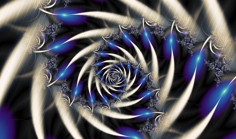 Abstract spiral fractal art