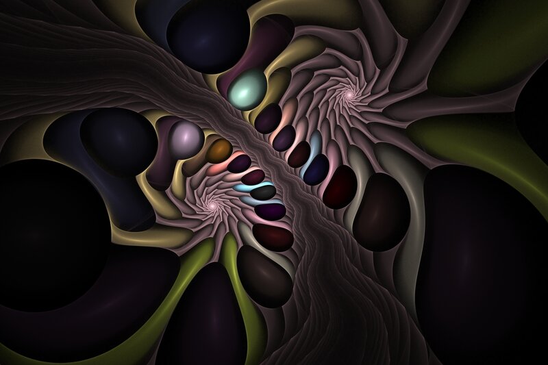Abstract spiral fractal art