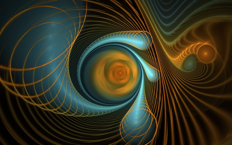 Abstract spiral fractal art