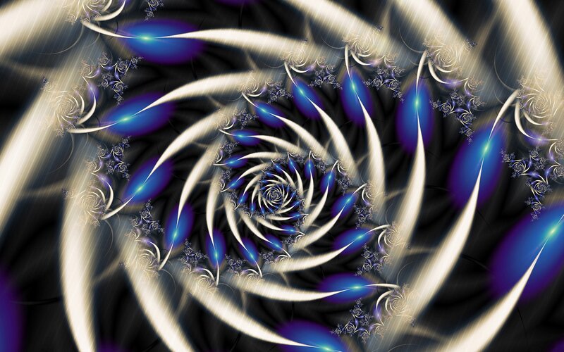 Abstract spiral fractal art