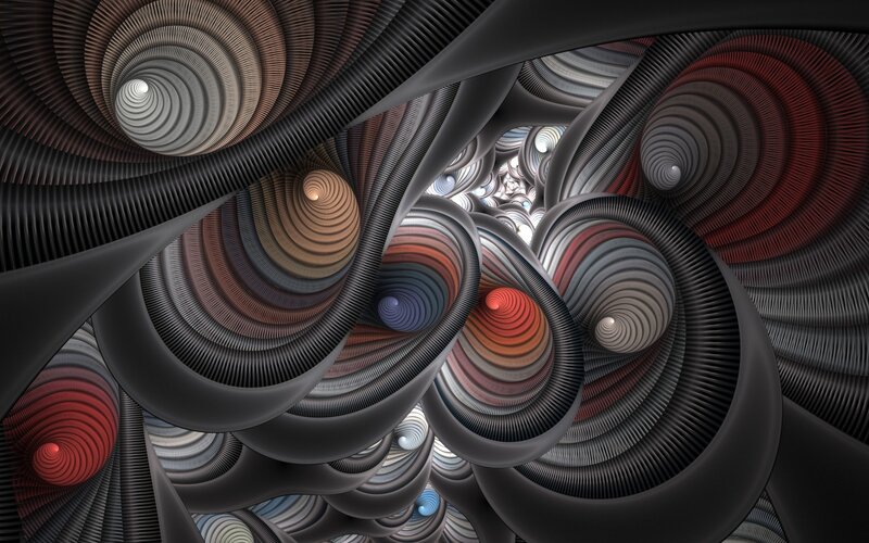 Abstract spiral fractal art