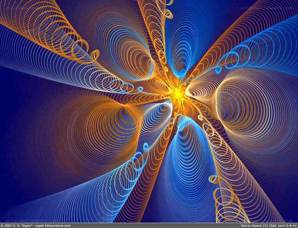 Abstract spiral fractal art