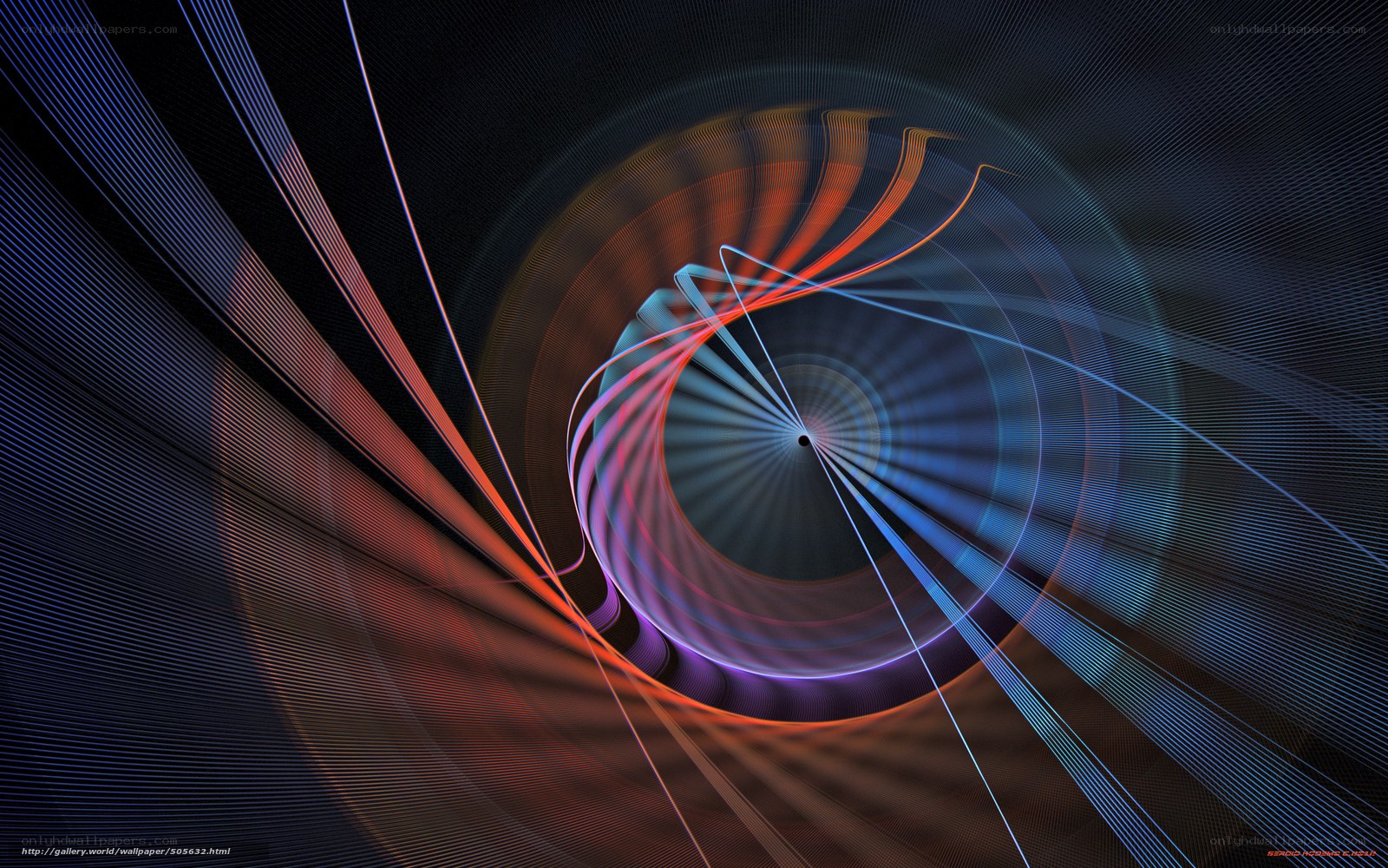 Abstract spiral light design