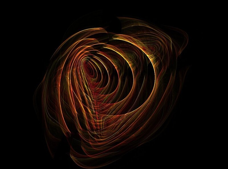 Abstract spiral light pattern
