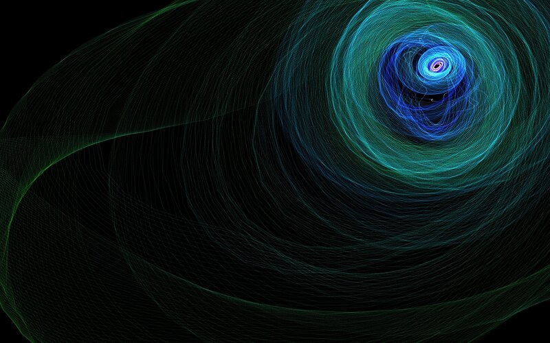 Abstract spiral light pattern