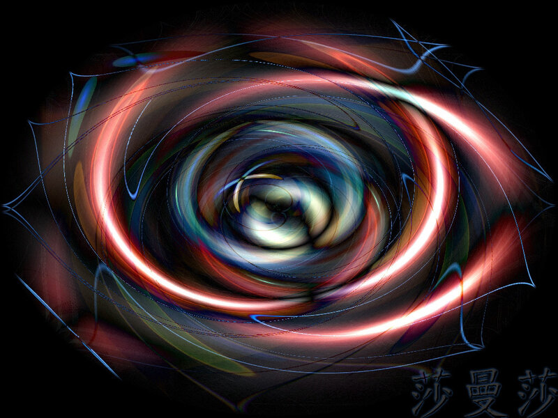 Abstract spiral light pattern