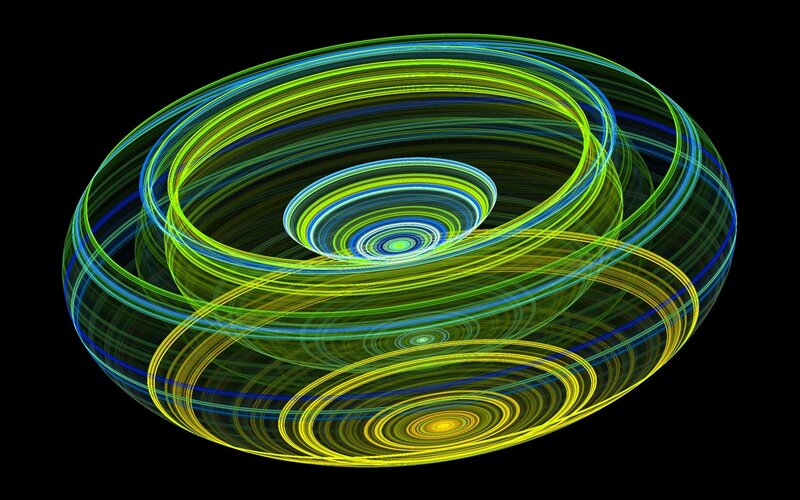 Abstract spiral light patterns