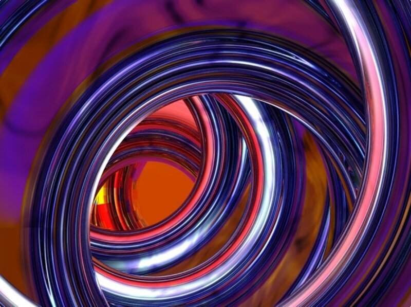 Abstract spiral light patterns