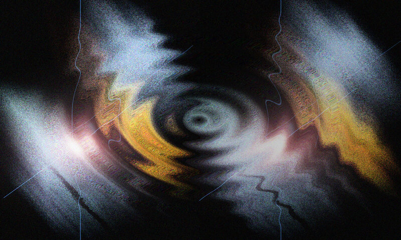 Abstract Spiral Pattern — Black, Chaotic