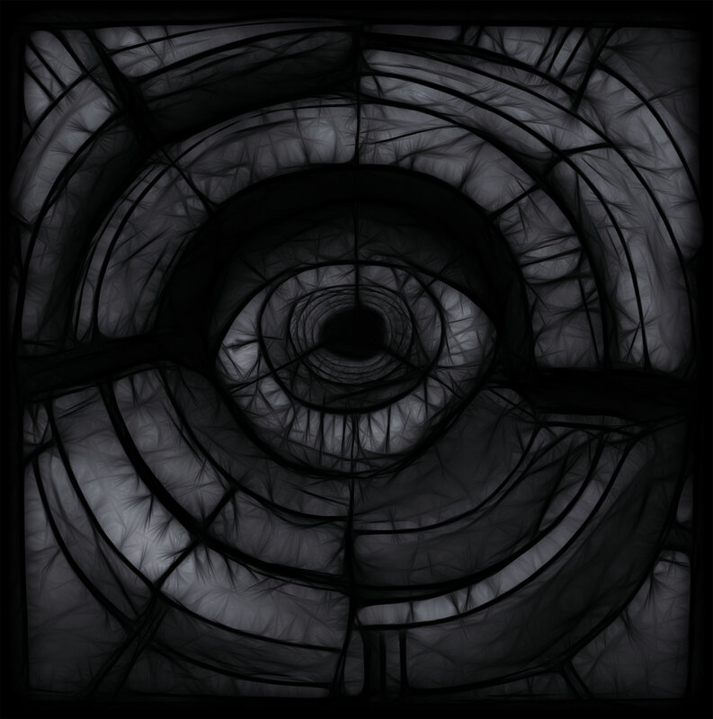 Abstract Spiral Pattern — Black, Dark