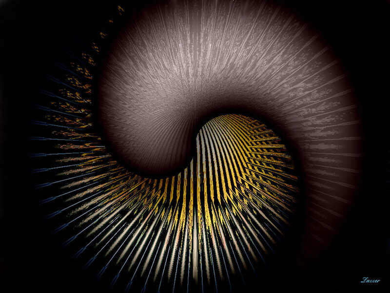 Abstract Spiral Pattern — Black, Dramatic