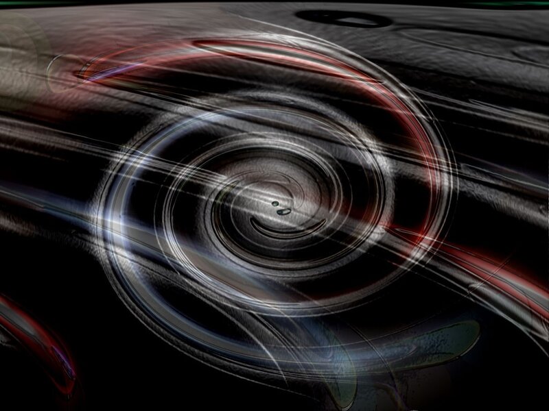 Abstract Spiral Pattern — Black, Dynamic