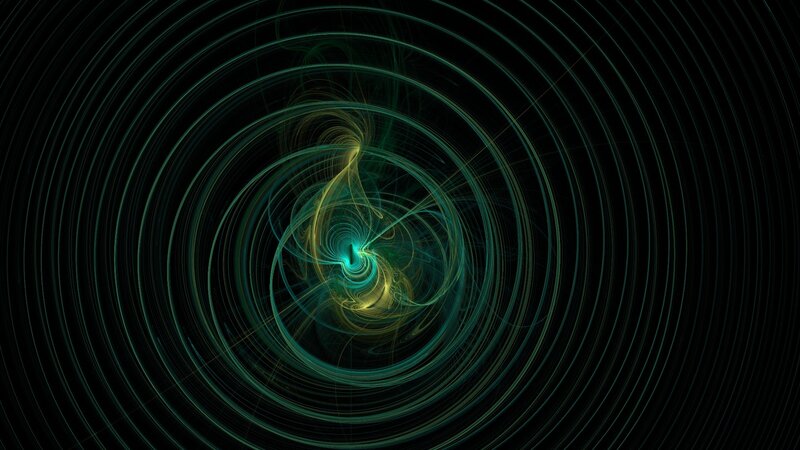 Abstract Spiral Pattern — Black, Mystical, Digital Art