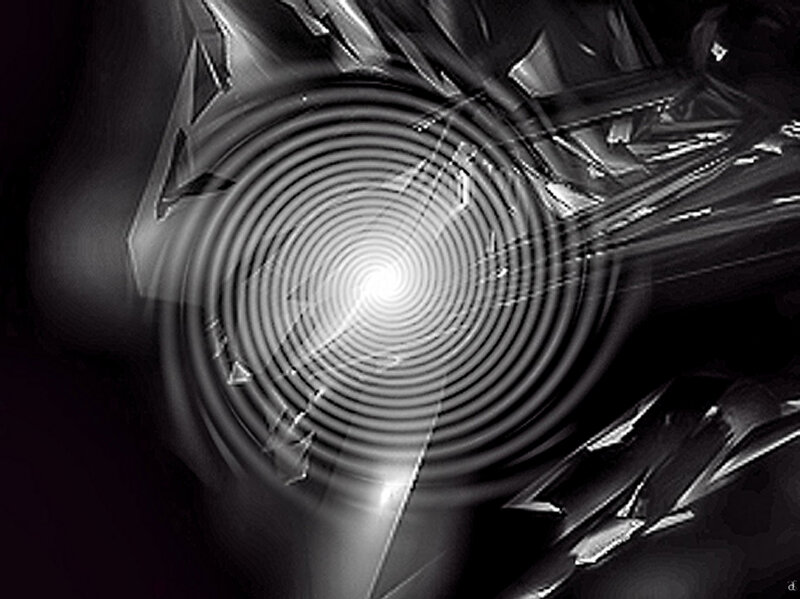 Abstract Spiral Pattern — Black
