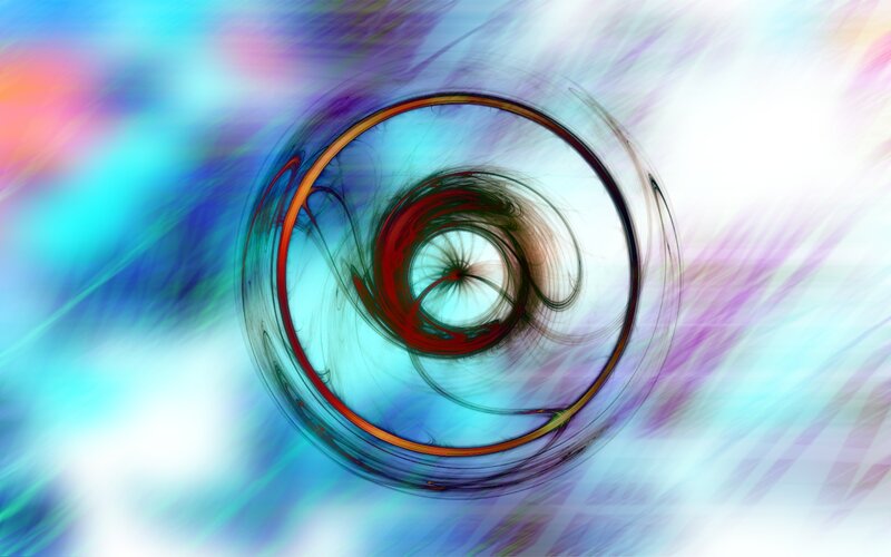 Abstract Spiral Pattern — Blue, Dynamic, Circle