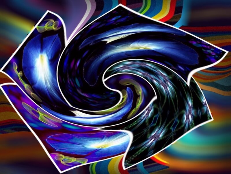 Abstract Spiral Pattern — Blue, Dynamic