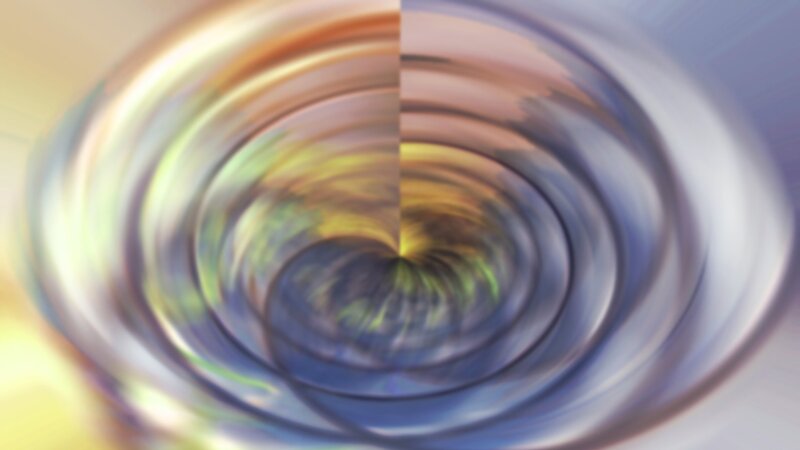 Abstract Spiral Pattern — Blue, Dynamic, Yellow