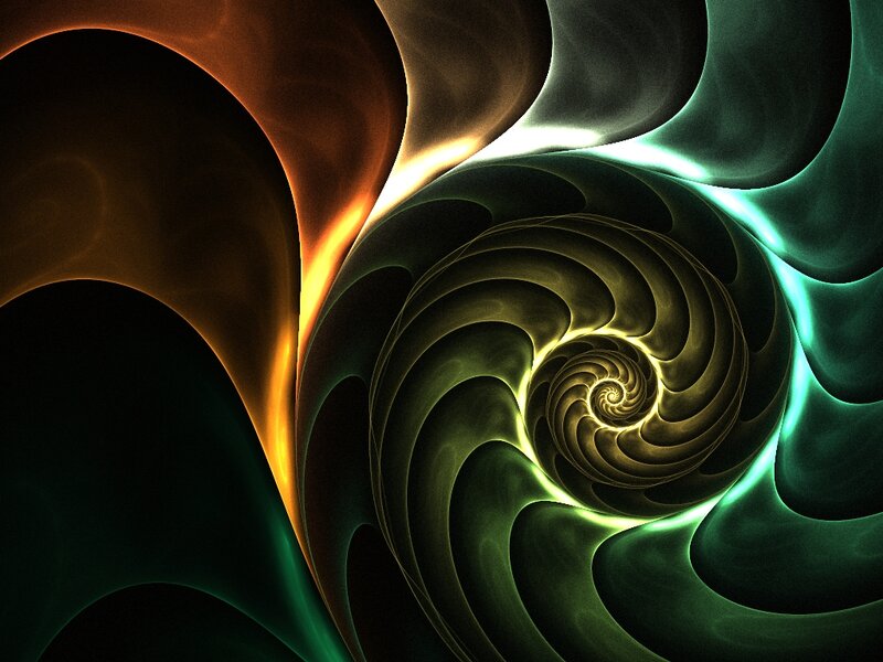Abstract Spiral Pattern — Green