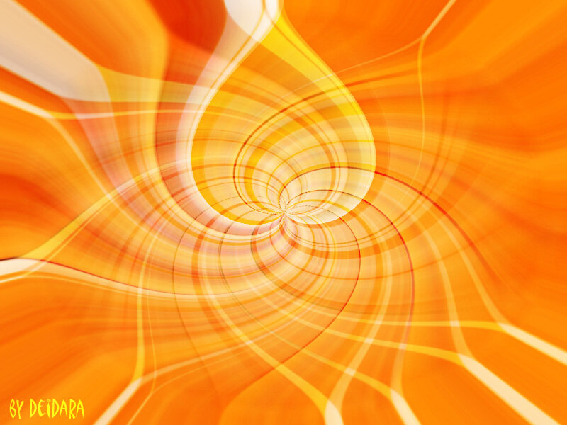 Abstract Spiral Pattern — Orange, Dynamic, Digital Art