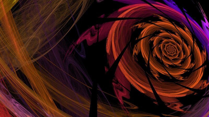 Abstract Spiral Pattern — Orange, Dynamic