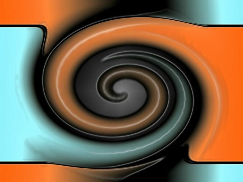 Abstract Spiral Pattern — Orange