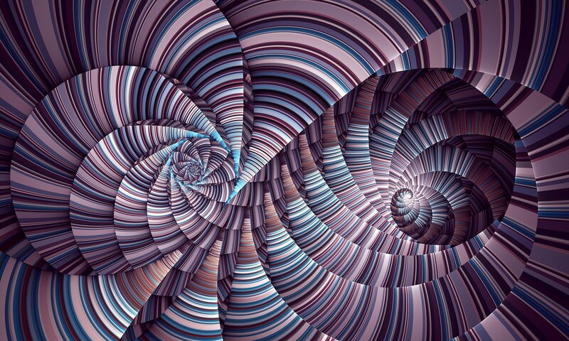 Abstract Spiral Pattern — Purple, Hypnotic